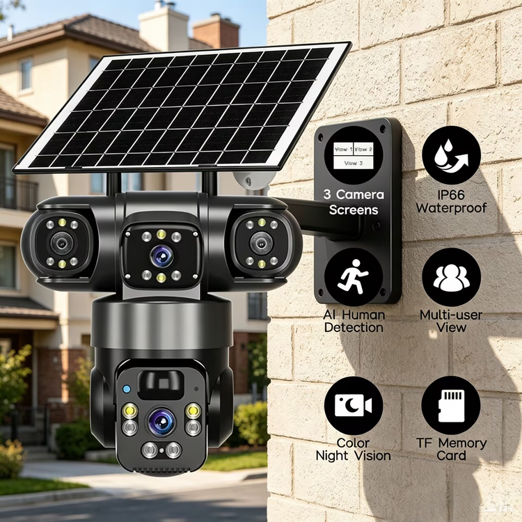 دوربین امنیتی اوکم مدل TZ3 سه لنز خورشیدی